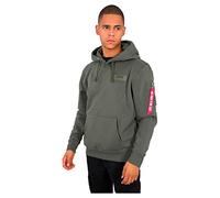 Alpha Indutries Back Print Hoody Sweat à Capuche pour Homme Dark Olive