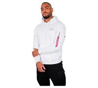 Alpha Indutries Back Print Hoody Sweat à Capuche pour Homme White