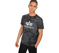 Alpha Indutries Basic T-Shirt Camo T-Shirt pour Homme Black Camo
