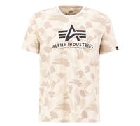 Alpha Industries Basic Big Logo Camo T-Shirt pour homme Taille S - Camouflage Beige