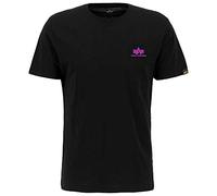 Alpha Indutries Basic T Small Logo T-Shirt pour Homme Black/Magenta