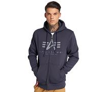 Alpha Indutries Basic Zip Hoody Sweat à Capuche pour Homme Rep.Blue