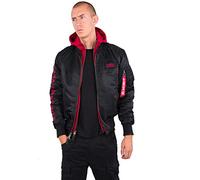 Alpha Industries Alpha Indutries MA-1 D-Tec SE Blouson Bomber pour Homme, Black/Red