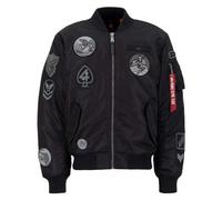 Alpha Indutries MA-1 Patch blouson bomber pour homme Black/Black
