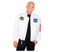 Alpha Indutries MA-1 VF NASA Bomber Veste pour homme White