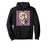 Alpha Male Dominant Wolf Funny Coquette Bow Ruban Rose Sweat à Capuche
