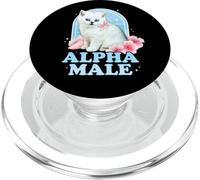 Alpha Mâle Drôle Chat Chaton Y2K Années 2000 Esthétique Harajuku PopSockets PopGrip pour MagSafe