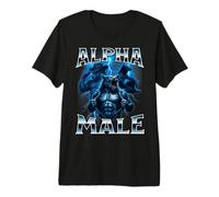 Alpha Male Wolf Meme Sigma Embarrassant Brainrot Sarcastique T-Shirt Haut de Gamme
