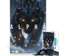 Alpha Panther Puzzles 1000 pièces pour Adultes Jeu de Concentration mentale Activité de découpage de Haute précision Activité de Partage et de renforcement des Liens familiaux (38x52cm)