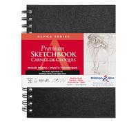 Alpha Series carnet spiralé 50F 15,2x20,3cm 150g - Blanc