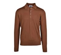 Alpha Studio - Polo en maille - Homme - Tops - Brun - Taille: L