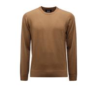 Alpha Studio - Pull en laine mérinos slim basic - Homme - Pulls - Brun - Taille: L