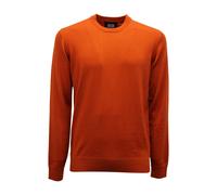 Alpha Studio - Pull en Laine Tamarindo Merinos Slim Basic - Homme - Pulls - Orange - Taille: L