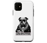 Alpha with Attitude - Dapper Bulldog Boss Canine Swagger Coque pour iPhone 11