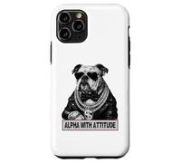 Alpha with Attitude - Dapper Bulldog Boss Canine Swagger Coque pour iPhone 11 Pro