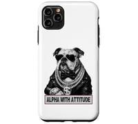 Alpha with Attitude - Dapper Bulldog Boss Canine Swagger Coque pour iPhone 11 Pro Max