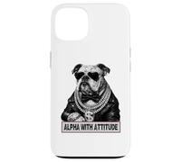 Alpha with Attitude - Dapper Bulldog Boss Canine Swagger Coque pour iPhone 13