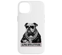 Alpha with Attitude - Dapper Bulldog Boss Canine Swagger Coque pour iPhone 14 Plus