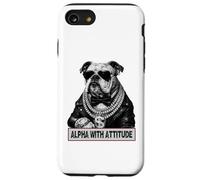 Alpha with Attitude - Dapper Bulldog Boss Canine Swagger Coque pour iPhone SE (2020) / 7/8