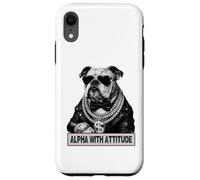 Alpha with Attitude - Dapper Bulldog Boss Canine Swagger Coque pour iPhone XR