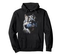 Alpha Wolf Chemise fantaisie Art graphique Yeux bleus pour les amateurs de loup Sweat à Capuche