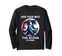Alpha Wolf Chemise Loup-Garou Meme Chemises pour Homme Wolf Manche Longue