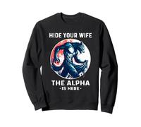 Alpha Wolf Chemise Loup-Garou Meme Chemises pour Homme Wolf Sweatshirt