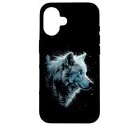Alpha Wolf Dark Fantasy Art Graphique Yeux Bleus Lovers Coque pour iPhone 16