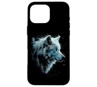 Alpha Wolf Dark Fantasy Art Graphique Yeux Bleus Lovers Coque pour iPhone 16 Pro Max