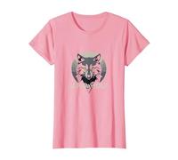 Alpha Wolf: Fierce Predator aux Yeux Jaunes pénétrants T-Shirt, Femme, Rose, 3XL