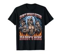 Alpha Wolf Funny Meme Don't Worry Kitten Daddy's Here Y2K T-Shirt