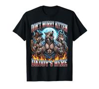 Alpha Wolf Funny Meme Don't Worry Kitten Daddy's Here Y2K T-Shirt