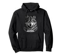 Alpha Wolf Motivation Noir Blanc Faune Nature Sweat à Capuche