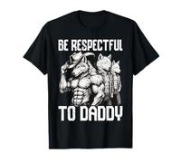 Alpha Wolf Sois respectueux envers papa Funny Werewolf Meme Cringe T-Shirt
