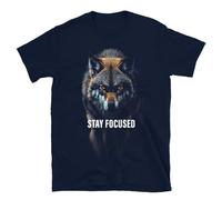 Alpha Wolf Stay Focused Men's T-Shirt Motivational Stoicism Mindset Tee Power