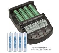 ALPHA700 Chargeur rapide avec écran LCD incl. 4x Sanyo HR-4UTG