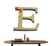 Alphabet 3D en acrylique - Décoration murale - Lettres 3D - Lettres en acrylique doré clair pour décoration d'intérieur, mur, mur d'art DIY pour la maison, la chambre à coucher, le salon