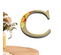 Alphabet 3D en acrylique - Décoration murale - Lettres 3D - Lettres en acrylique doré clair - Pour décoration d'intérieur, mur, mur d'art DIY pour la maison, la chambre à coucher, le salon