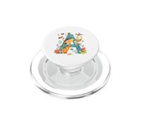 Alphabet A Cute Girafe Souris Oiseaux Papillons Art PopSockets PopGrip pour MagSafe