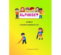 Alphabet A to Z Coloring Worksheet Set: Fun ABC Coloring Pages with Letters, Words, and Pictures - Perfect for Preschool and Kindergarten Kids Ages 3-6