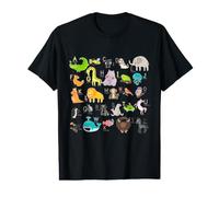 Alphabet Animal ABC Learning A-Z List pour garçons et Filles T-Shirt Graphique avec Valeur