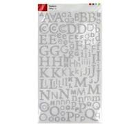 alphabet autocollant argent pailleté - 11004048 Argenté G