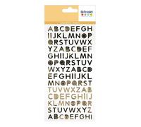 Artemio Autocollant Alphabet en PVC Doré