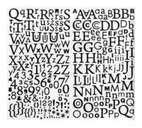 Alphabet autocollant pailleté - Noir - 300 lettres Noir G