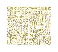 Artemio 300 Lettres De L'alphabet Adhésives Paillettées Dorees