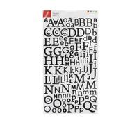 Alphabet autocollant paillettes noir