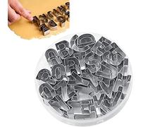 Alphabet Biscuits Coupe Moules,Taozoey Emporte Pièces Lettres,Emporte Pièce Alphabet Acier Inoxydable,Coupe-biscuit 26 Pcs,Inoxydable Alphabet Cutters,pour la Décoration de Gâteau, Biscuit, Scone