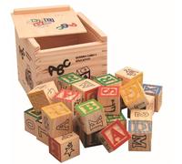 Alphabet Block - Accumulé pour , et adolescents, blocs d'alphabet en bois éducatif comme un certain nombre de jouets de tri, lettres et animaux imprimés jouets pour le bloc de ap