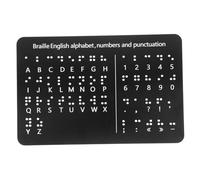 Alphabet Braille Anglais Avec Points En Relief Chiffres Ponctuation Apprentissage Du Braille Pour Débutants Aide Pédagogique Pour Enfants Aveugles Et Adultes Noir