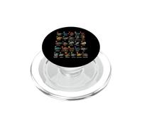 Alphabet d'apprentissage des Animaux de la mer, de l'océan et de la biologie Marine PopSockets PopGrip pour MagSafe